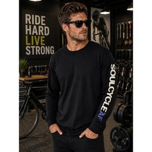 SOUL Soulcycle Men's Large Black Long Sleeve T-shirt -1852